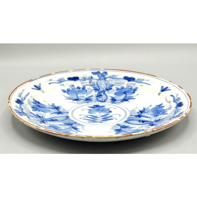 18th-Century.Chinoiserie Delftware Plate With Insects & Maker's Mark For Sale - Image 9 of 11