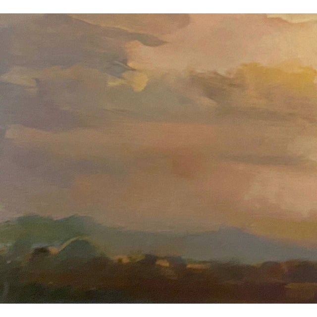 Contemporary "Bozeman Sky" Landscape, Oil Painting on Board For Sale - Image 3 of 4