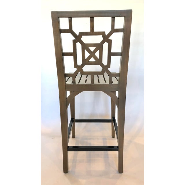 Guildmaster Teak Patio Barstools - a Pair For Sale - Image 4 of 12