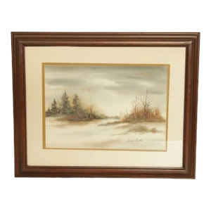 Vintage 20th C. Watercolor Landscape by Dorothy Brych