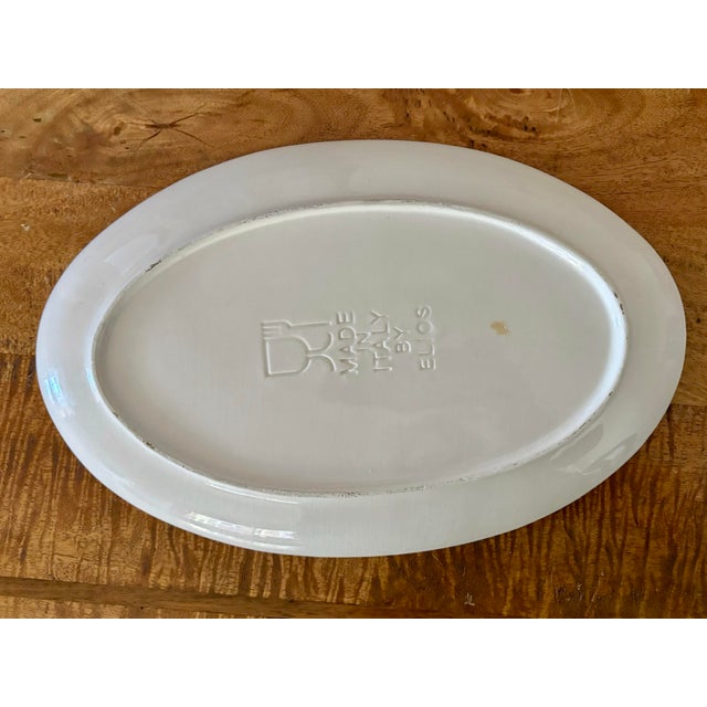 Tiffany and Co. Vintage Italian White and Blue Porcelain Seafood Fish Platter For Sale - Image 4 of 4