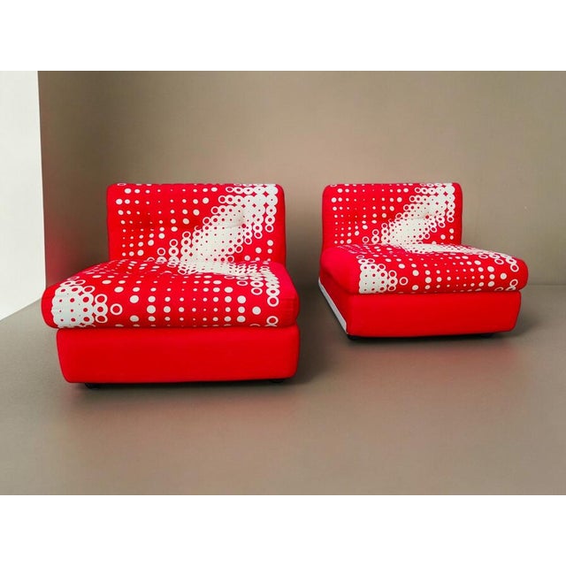 Mario Bellini Amanta Lounge Chairs by Mario Bellini and Gaetano Pesce for B&B Italia, 1970s, Set of 2 For Sale - Image 4 of 11