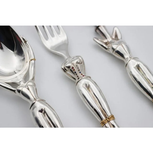 Pieces in Silver Bronze or Gold Bronze by Richard Lauret, Set of 3 For Sale - Image 6 of 9