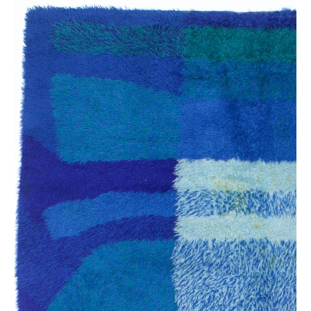 Scandinavian Artistic Mid Century Wool Rug 6’6" X 9’8" For Sale - Image 4 of 6