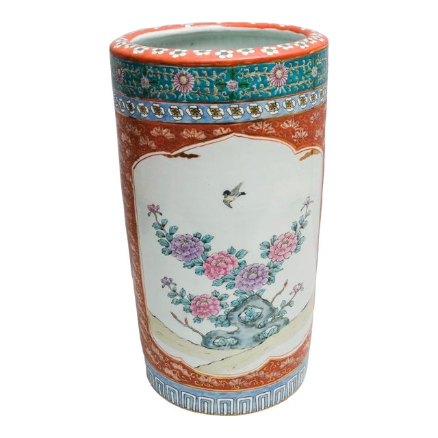 Late 19th Century Chinese Porcelain Umbrella Holder or Stand Chairish