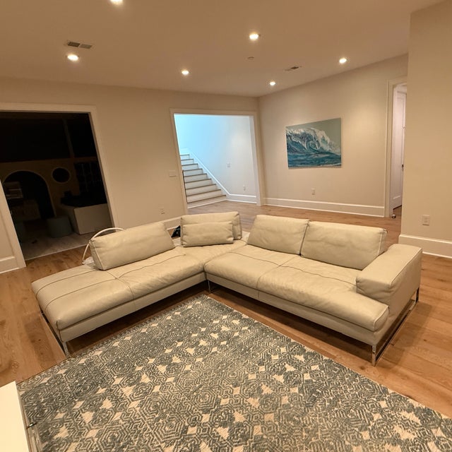 2010s Gamma Sunset Italian Leather Sectional For Sale - Image 5 of 9