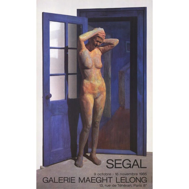 George Segal 'Standing Nude in Doorway' Realism Multicolor,Blue France Offset Lithograph For Sale - Image 4 of 4