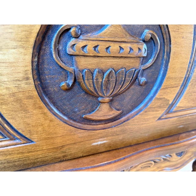 Brown French Provincial Walnut-Veneer Dough Bin (Pétrin) Console, Early-Mid 20th C. Louis XIII Style For Sale - Image 8 of 18