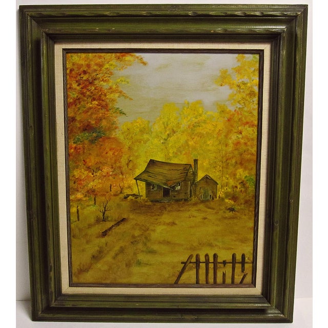 1950s Bill Hager Vintage Painting on Board Old House Landscape For Sale - Image 5 of 11