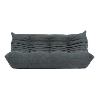 Togo Three-Seater Sofa in Green Bouclet by Michel Ducaroy for Ligne Roset For Sale