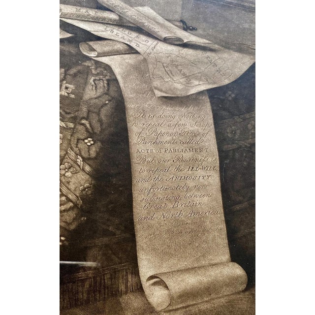Of William Pitt, Earl of Chatham: Rare Framed Mezzotint After Brompton, 1779 For Sale - Image 11 of 11