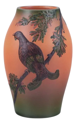 Danish Ceramic Vase with Motif of Bird on Branch from Axel Salto, 1930s