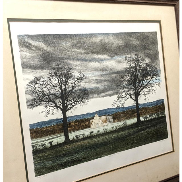 1980s George Guest "Great Barn" Signed Limited Edition Lithograph 52/200 Framed For Sale In New York - Image 6 of 15