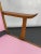 1950s Vintage Italian Wood Accent Chair in Pink Leatherette, Italy, 1950s For Sale - Image 5 of 11