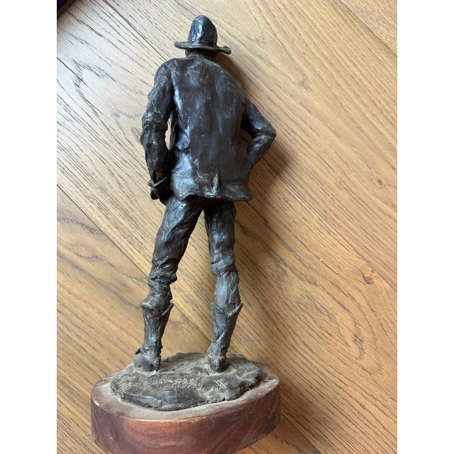 Grant Speed 1975 Bought 'Em for Two, Sold 'Em for One Bronze Statue For Sale In Austin - Image 6 of 15