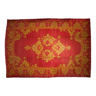 Antique Oushak Carpet - 12'4" x 17'9" For Sale