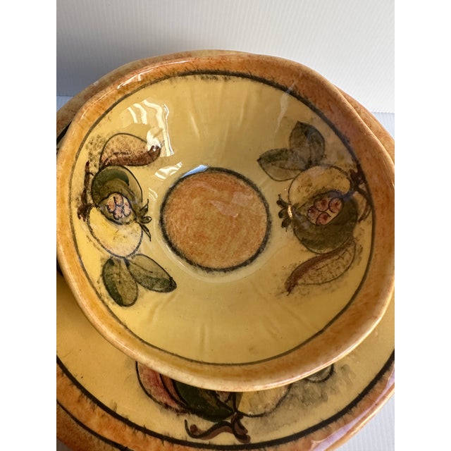 Hand Painted Five(5) Pieces Dinnerware Set for Two(2) "Pomegranate" by Arte Italica Made in Italy(10 Pc Set) For Sale - Image 17 of 18