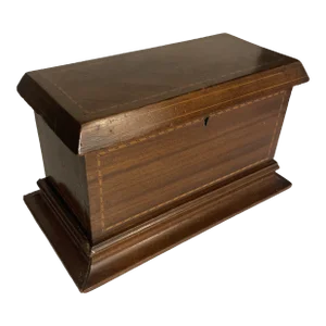 Antique English Inlaid Mahogany Box