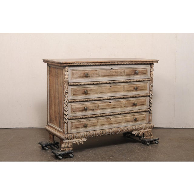 18th Century 18th C. Italian Baroque Carved Wood Chest For Sale - Image 5 of 12