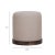 Como Cotton Jute with Burl Wood Base Accent Stool For Sale In Los Angeles - Image 6 of 7
