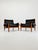 Mid-Century Lounge Chairs in Leather and Oak by Eric Merthen for Ire Möbler, Sweden, 1960s, Set of 2 For Sale - Image 11 of 11