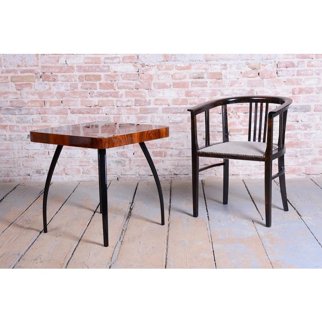 Art Deco Armchair in Oak, Czech, 1920s For Sale - Image 16 of 17
