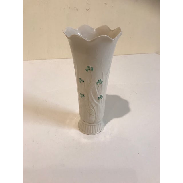 Vintage Irish Porcelain Belleek Flower Vase Chairish