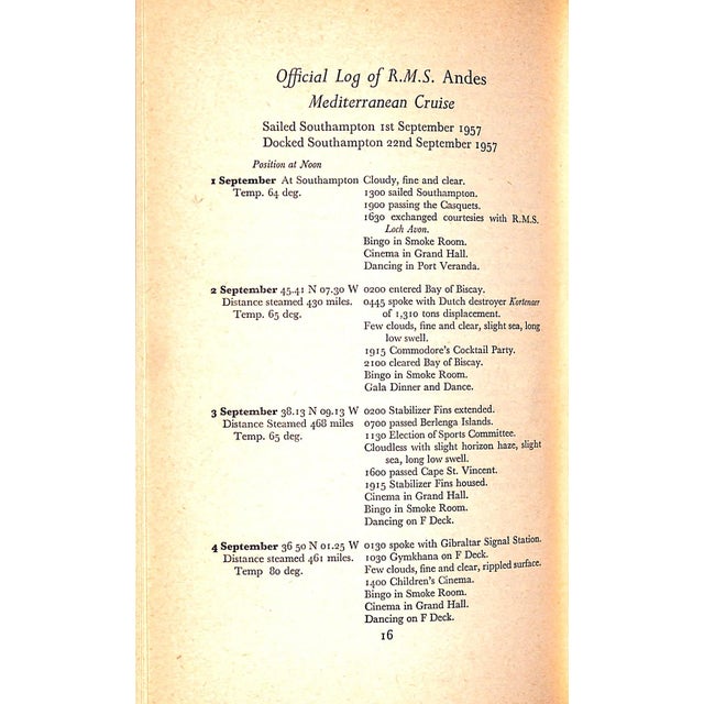 "Mediterranean Cruise Holiday" 1961 Mais, S. P. B. And Gillian For Sale - Image 10 of 12