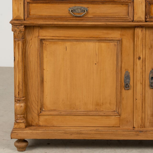 19th Century Hungarian Pine Breakfront Cupboard Display Cabinet For Sale - Image 15 of 18