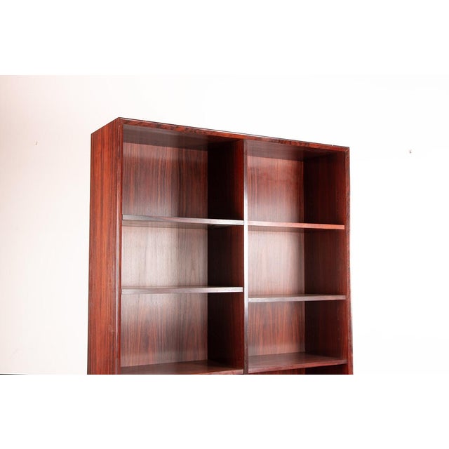 Large Danish Tall Bookcase in Rosewood by Erik Brouer for Brouers Mobelfabrik, 1960s For Sale - Image 6 of 12