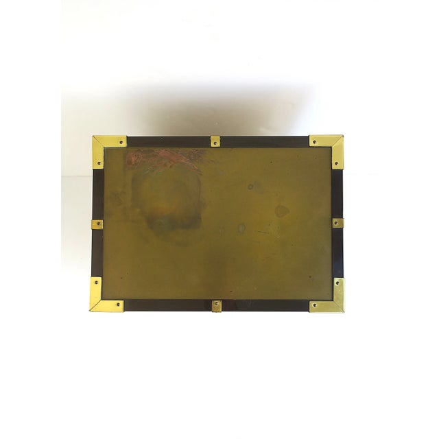 Brass Pedestal Side Drinks Table Attrib. Mastercraft For Sale - Image 11 of 12