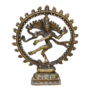Burnished Golden Brass Shiva Nataraja