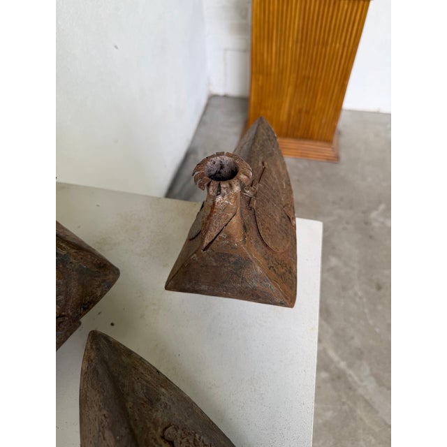 Brutalist Folk Art Bird Candlesticks, 1950s, Set of 3 For Sale - Image 11 of 18