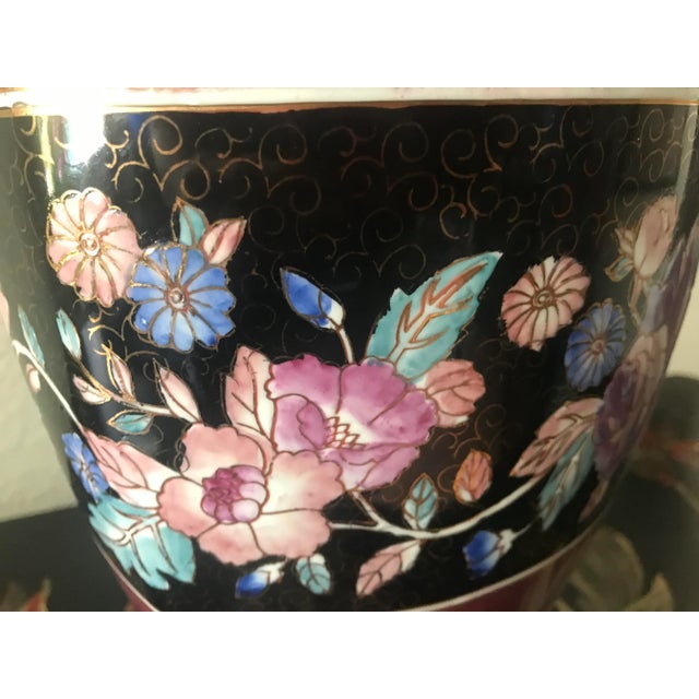Vintage 1970s Chinoiserie Ginger Jar Style Lamp For Sale - Image 4 of 10