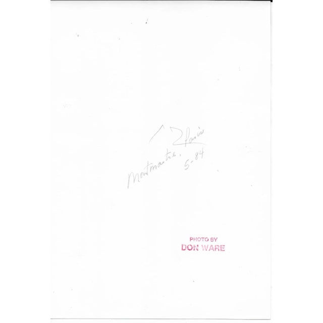 1984 black and white photo by Don Coleman Ware (1921-2006) of a Montmartre street in Paris. Titled, dated and bearing...