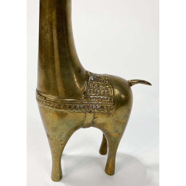 Metal Vintage Large Brass Burro Figure For Sale - Image 7 of 7