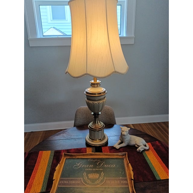 Metal Stiffel Vintage Brass Table Lamp – Hollywood Regency Style For Sale - Image 7 of 9