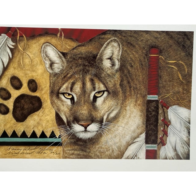 1991 Nancy Wood Taber "Ghost Walker" Signed Numbered Native American Print w/COA This product is a limited edition print...