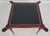 Traditional Kindel Leather Top Bamboo Form Leg Games Table For Sale - Image 3 of 15