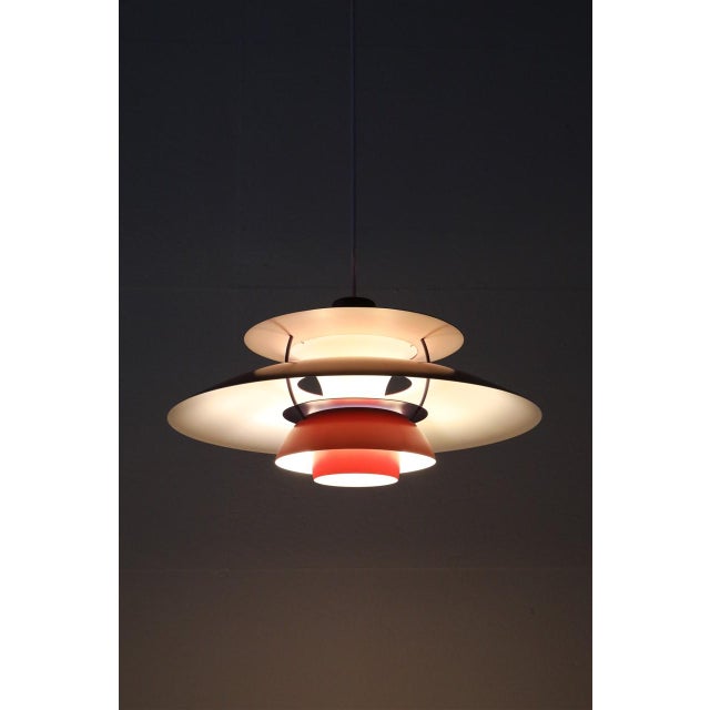 Red PH 5 Hanging Lamp by Poul Henningsen for Louis Poulsen, 1960s For Sale - Image 16 of 18