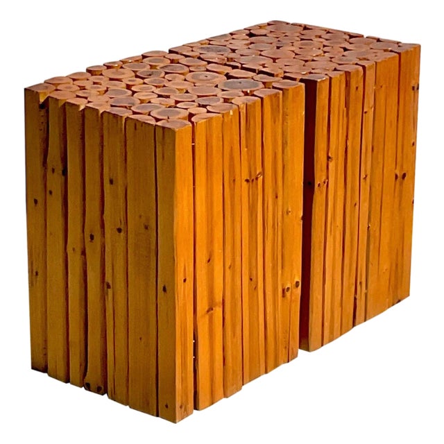 Vintage Boho Bundled Sticks Side Tables - A Pair For Sale