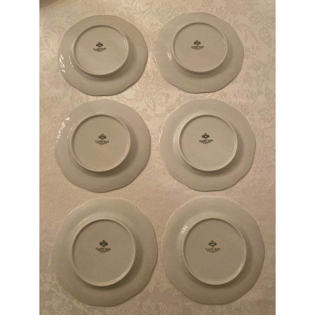 White Rosenthal Classic Rose White Monbijou Bread, Dessert, Appetizer- Set of 6 Plates Vintage Mint Condition For Sale - Image 8 of 12