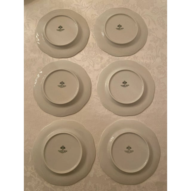 White Vintage Rosenthal Classic Rose White Monbijou Bread, Dessert, Appetizer- Set of 6 Plates Mint Condition For Sale - Image 8 of 12