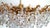 Gold Antique Palwa Brass Lead Crystal Chandelier from Palwa, 1950s For Sale - Image 8 of 17