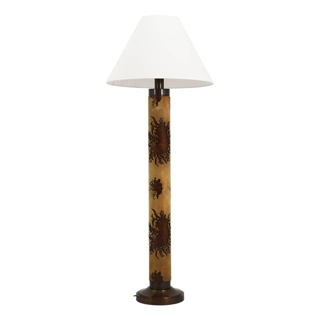 Large Italian Art Deco Luminator Style Floor Lamp, 1940s For Sale