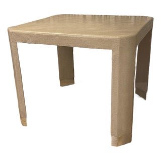 1980s Post Modern Karl Springer -Style Faux Stone Game Table For Sale