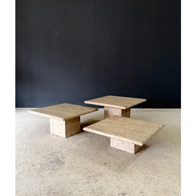 Italian Travertine Nesting Side Tables, 1970s, Set of 3 For Sale - Image 15 of 15