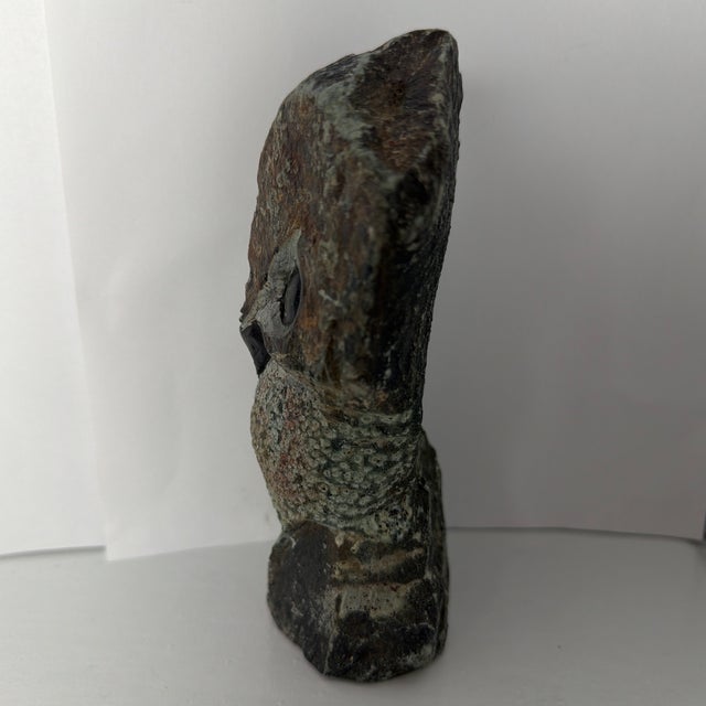 Abstract Tendai Chipiri.Stone Owl Sculpture For Sale - Image 3 of 8