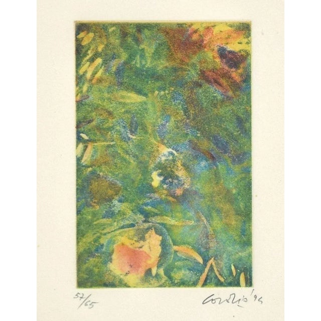Green Composition - Original Etching by Nino Cordio - 1995 1995 For Sale - Image 3 of 3