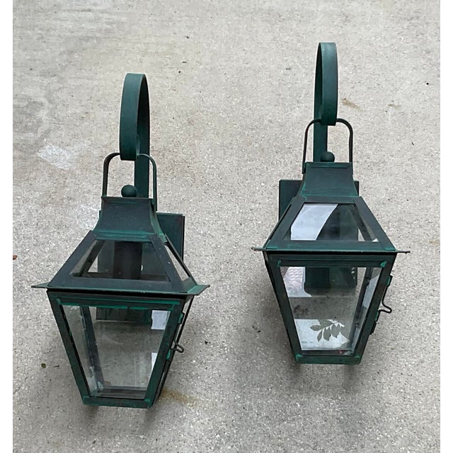 High-End Solid Copper Outdoor Lanterns Made in Usa For Sale - Image 11 of 15